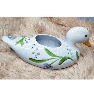 VTG NS GUSTIN CO HAND PAINTED DUCK PLANTER